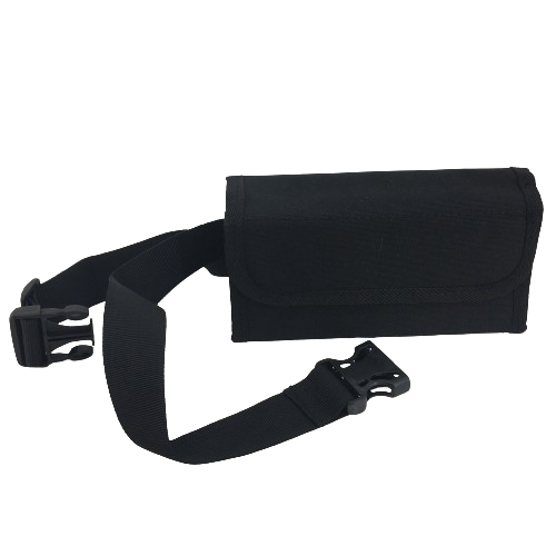 horeca portemonnee - heupband - smal - nylon - met 5 gaats munthouder - nylon - zwart