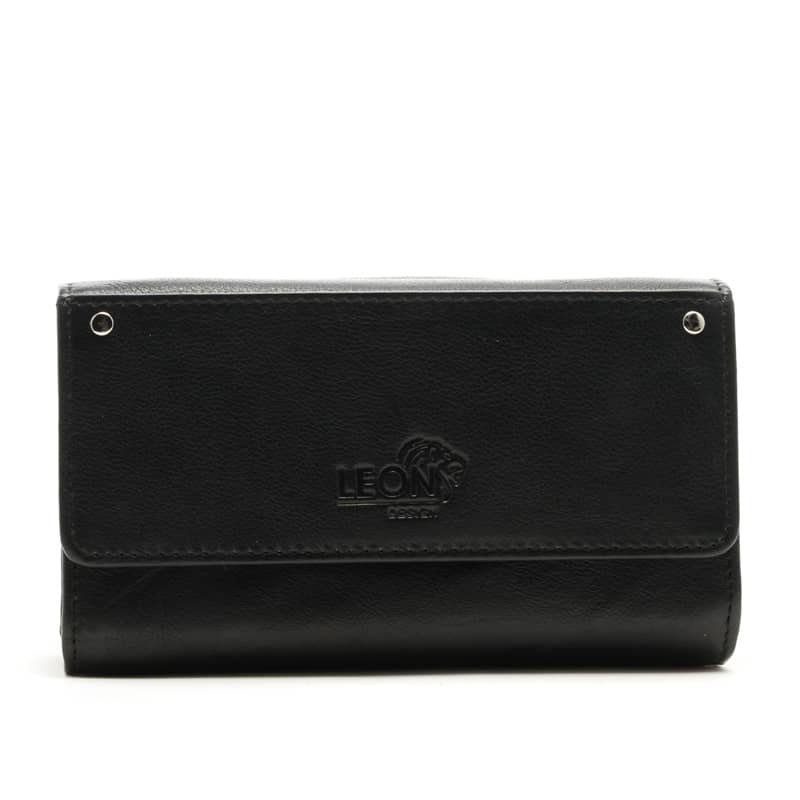 Horeca portemonnee zwart leer LeonDesign-O1448 zwart-1