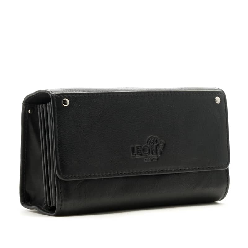 Horeca portemonnee zwart leer LeonDesign-O1448 zwart-2