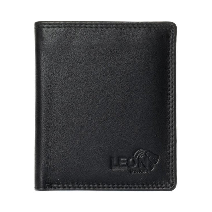 images leondesign collectie dunne portemonnee heren leer portefeuille heren cadeau voor man heren portemonnee heren compact staand model zwart leer cadeau voor hem cadeau voor man verjaardag gadgets mannen