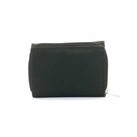 LeonDesign zwarte damesportemonnee met ritsvak leer-16-W1602-04 zwart-2