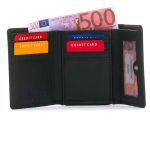 LeonDesign zwarte damesportemonnee met ritsvak leer-16-W1602-04 zwart-6