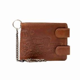 Men's Tractor Print Wallet with Chain Pants